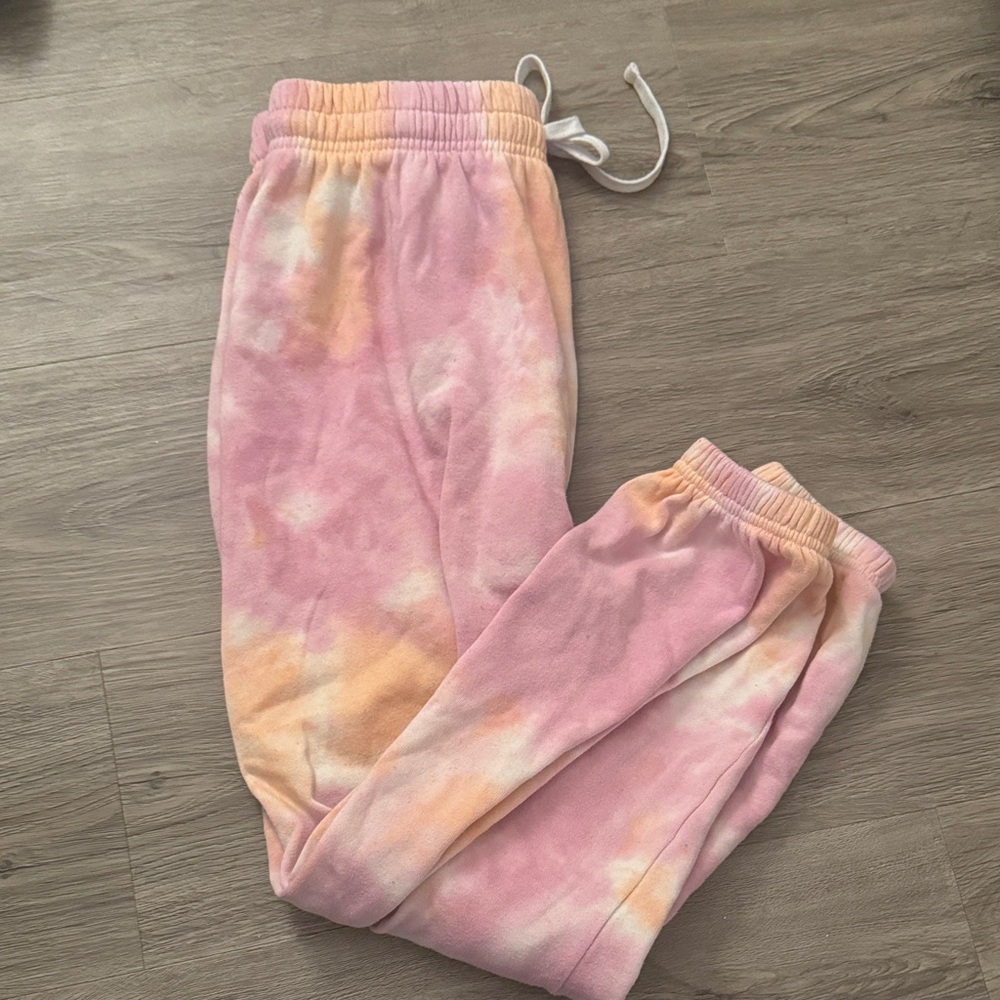 Women’s Tie-Dye Joggers - Pink and Orange